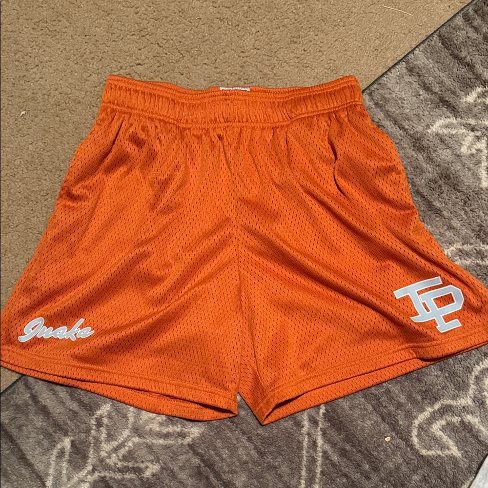 Inaka Power Orange Mesh Athletic Shorts